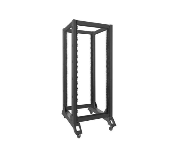 Lanberg Stojąca 19" 27U 600x800mm Open Rack (czarna) - 455670 - zdjęcie 3